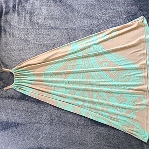 Hawaiian Print Halter Dress